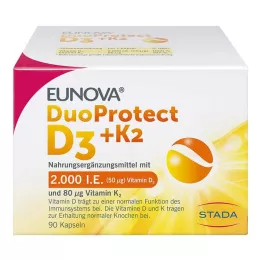 EUNOVA DuoProtect D3+K2 2000 UI/80 μg cápsulas, 90 uds
