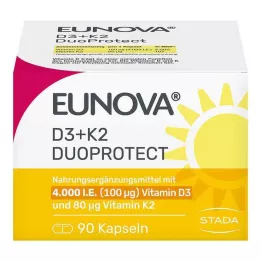 EUNOVA DuoProtect D3+K2 4000 UI/80 μg cápsulas, 90 uds