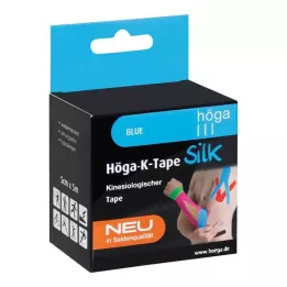 HÖGA-K-TAPE Cinta kinesiológica de seda azul de 5 cm x 5 m de largo, 1 ud
