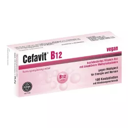 CEFAVIT Tabletas masticables de vitamina B12, 100 uds