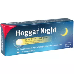 HOGGAR Noche 25 mg de tabletas de fusión, 10 pz