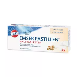 EMSER Pastillas para la garganta con jengibre sin azúcar, 30 uds