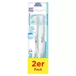 MERIDOL Cepillo de dientes suave, paquete doble, 2 piezas