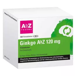 GINKGO AbZ 120 mg comprimidos recubiertos con película, 120 uds