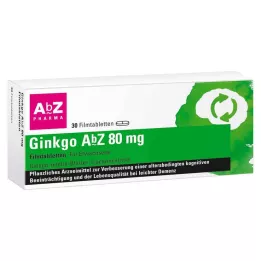 GINKGO AbZ 80 mg comprimidos recubiertos con película, 30 uds