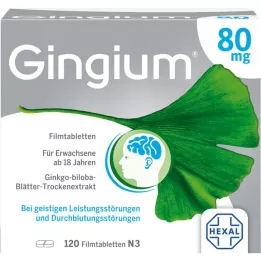 GINGIUM Comprimidos recubiertos con película de 80 mg, 120 uds