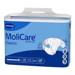 MOLICARE Slip elástico premium de 9 gotas, talla M, 26 uds