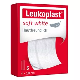 LEUKOPLAST Yeso blanco blando 4x10 cm, 5 uds
