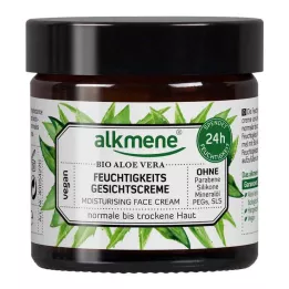 ALKMENE Crema facial hidratante aloe vera orgánico, 50 ml