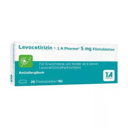 LEVOCETIRIZIN-1A Pharma 5 mg comprimidos recubiertos con película, 20 uds