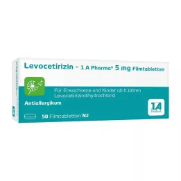 LEVOCETIRIZIN-1A Pharma 5 mg comprimidos recubiertos con película, 50 uds
