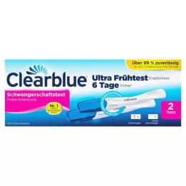 CLEARBLUE Prueba de embarazo detección temprana, 2 uds