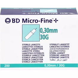BD Micro-Fine + Lancets 30 g 0.30 mm, 200 pz