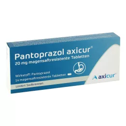 PANTOPRAZOL Axicur 20 mg comprimidos gastrorresistentes, 14 uds