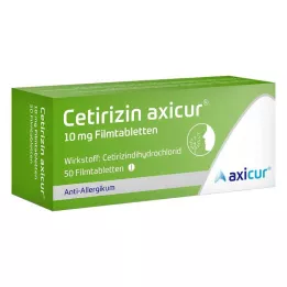 CETIRIZIN Axicur 10 mg comprimidos recubiertos con película, 50 uds