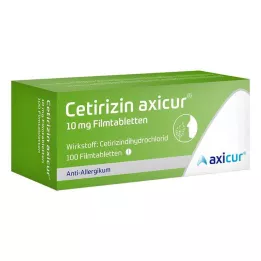 CETIRIZIN Axicur 10 mg comprimidos recubiertos con película, 100 uds