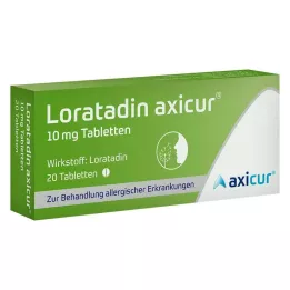 LORATADIN Axicur 10 mg comprimidos, 20 uds
