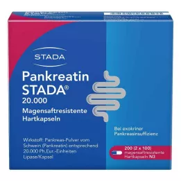 PANKREATIN STADA 20.000 cápsulas duras gastrorresistentes, 200 uds
