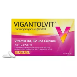 VIGANTOLVIT Comprimidos recubiertos con película de vitamina D3, K2 y calcio, 30 uds