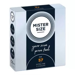 MISTER Tamaño 57 condones, 3 pz