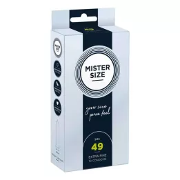 MISTER Condones tamaño 49, 10 piezas