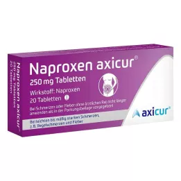 NAPROXEN Axicur 250 mg comprimidos, 20 uds