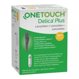 ONE TOUCH Lancetas con aguja Delica Plus, 100 uds
