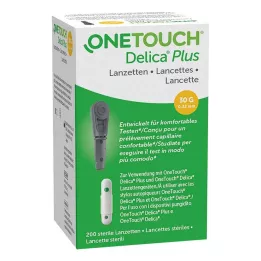ONE TOUCH Lancetas con aguja Delica Plus, 200 uds