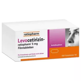 LEVOCETIRIZIN-Ratiopharm 5 mg comprimidos recubiertos con película, 100 uds