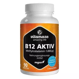 Comprimidos veganos de vitamina B12 AKTIV 1000 µg, 90 uds