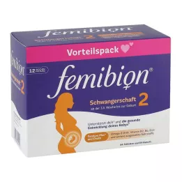 FEMIBION Paquete combinado de 2 productos para el embarazo, 2 x 84 unidades