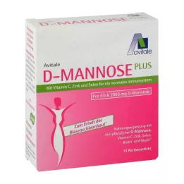 D-MANNOSE PLUS 2000 mg Barritas con vitaminas y minerales, 15X2,47 g