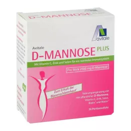 D-MANNOSE PLUS 2000 mg Barritas con vitaminas y minerales, 30X2,47 g