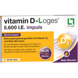 VITAMIN D-LOGES Depósito semanal de 5600 UI de KTA, 30 unidades