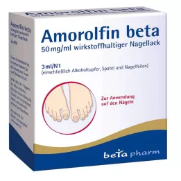 AMOROLFIN beta 50 mg/ml ingrediente activo esmalte de uñas, 3 ml