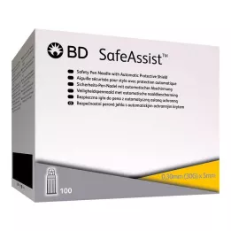 BD SAFEASSIST Agujas de seguridad para bolígrafos, 30 G, 5 mm, 100 uds
