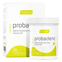 Nupure Probadent Pastillas de flora oral de limón, 30 piezas