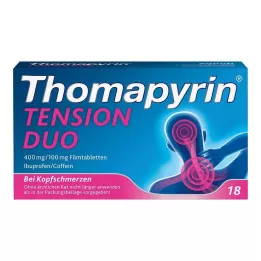 THOMAPYRIN TENSION DUO Comprimidos recubiertos con película de 400 mg/100 mg, 18 uds