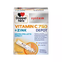 DOPPELHERZ Sistema de depósito de vitamina C 750 en pellets, 20 uds