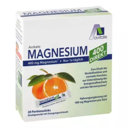 MAGNESIUM 400 palitos de naranja de porción directa, 20X2,1 g