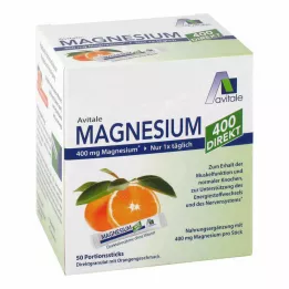 MAGNESIUM 400 palitos de naranja de porción directa, 50X2,1 g
