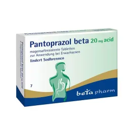 Pantoprazol beta 20 mg tabletas gastrorresistentes ácidas, 7 piezas