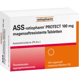 ASS-ratiopharm PROTECT Comprimidos gastrorresistentes de 100 mg, 100 uds