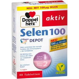 Doppelherz Selenium 100 2-fases depot tabletas, 40 pz