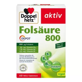 DOPPELHERZ Ácido fólico 800 mg comprimidos de depósito, 60 uds