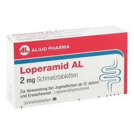 Loperamida AL 2 mg comprimidos bucodispersables, 6 piezas