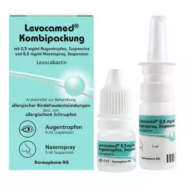 LEVOCAMED Combi 0,5 mg/ml AT + 0,5 mg/ml aerosol nasal, 1 ud