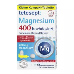 TETESEPT Tabletas de magnesio 400 de alta dosis, 30 uds