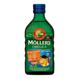 Aceite sabor fruta Omega-3 Kids de Möller, 250 ml