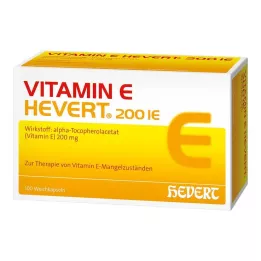 VITAMIN E HEVERT Cápsulas blandas de 200 UI, 100 uds
